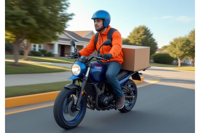 Courier racing against time to deliver packages