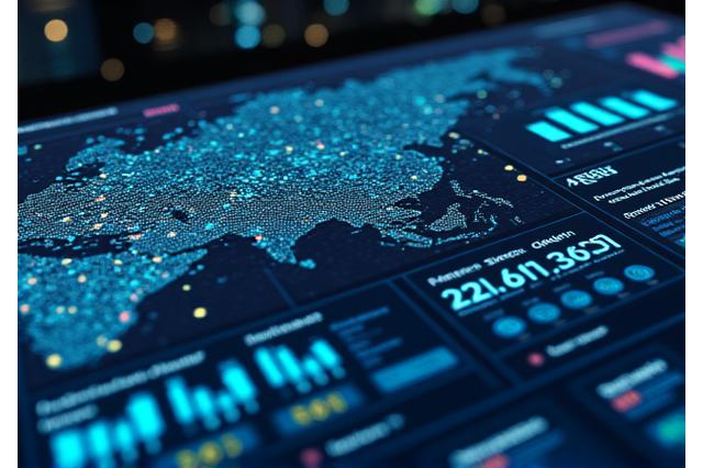 AI dashboard analyzing smart routing data in delivery optimization